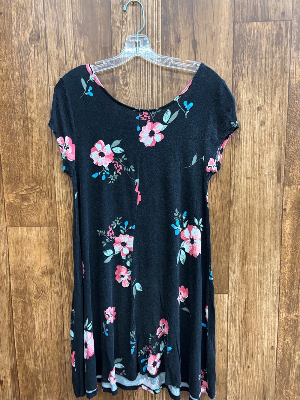 So Black Floral Lace-Up Midi Dress - Picture 6 of 7